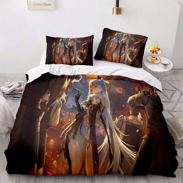 Genshin Impact Yuanshen Crossborder Threepiece Animation Series Quilt