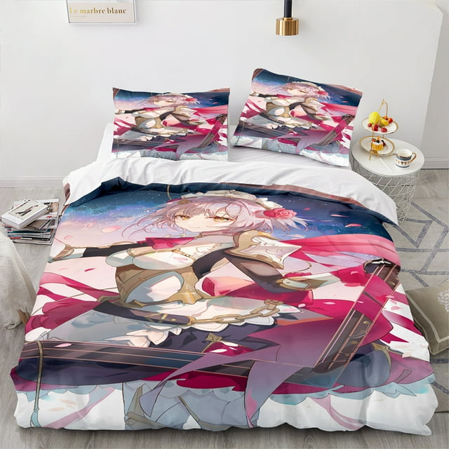 Genshin Impact Yuanshen Crossborder Threepiece Animation Series Quilt