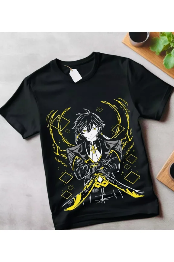 Genshin Impact Zhongli Dakimakura T-shirt Anime Shirt gift anime gift