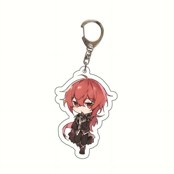 Genshin Impact keychain - Acrylic Keychain Genshin Anime Keychains with Key ring for Adult and Teen