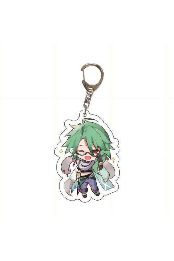 Genshin Impact keychain - Acrylic Keychain Genshin Anime Keychains with Key ring for Adult and Teen