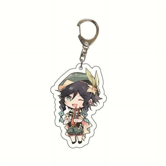 Genshin Impact keychain - Acrylic Keychain Genshin Anime Keychains with Key ring for Adult and Teen