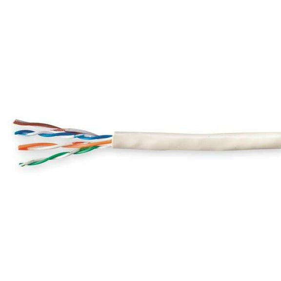 Genspeed Cable,Cat 6,23 AWG,1000 ft,White 7133841