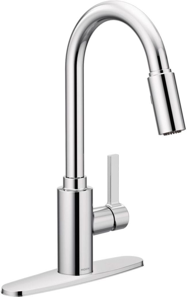 Moen Genta Gooseneck Kitchen Faucet, Chrome Finish, Brass Material, 1.5 ...