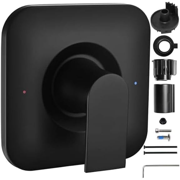 Genta LX Matte Black Pressure Balancing Modern Shower Lever Handle, Replacement for Moen T2471BL Valve Required Matte Black Single Shower Handle Compatible with moen Posi-Temp Valve Trim Kit.