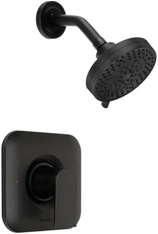 Genta Matte Black Shower Trim Kit – Compatible With Moen 2510/2520/2570/2590 Valves, Single Function