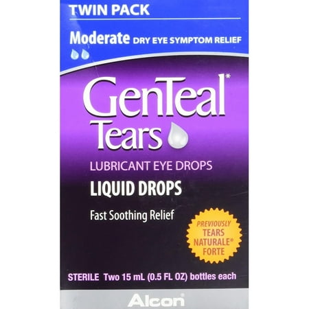 Genteal Tears Moderate Eye Drops, 0.5 fl oz - 2 Pk