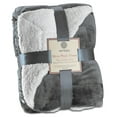 thumbnail image 1 of Genteele Super Soft Luxurious Sherpa Throw Blanket, 60" X 70", Gray, 1 of 4