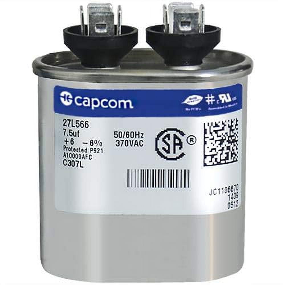 Genteq GENTEQ - C307L / 27L566 GE Capacitor Oval 7.5 uf MFD 370 
