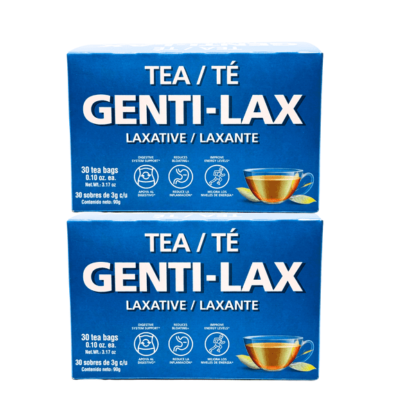 Genti-lax 2 Pack (30 Tea Bags).10oz Each- Good For Digestive System-Natural Flavors and Herbs- For Adults