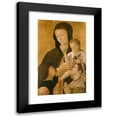 thumbnail image 1 of Gentile Bellini 13x18 Black Modern Framed Museum Art Print Titled - Madonna with Child and Two Donors (circa 1460), 1 of 5
