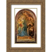 Gentile da Fabriano 2x Matted 18x24 Gold Ornate Framed Art Print Madonna and Child with Angels Madonna and Child with Angels Gentile da Fabriano Fresco Orvieto، Cathedral