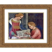 Gentile da Fabriano 2x Matted 24x20 Gold Ornate Framed Art Print Grammar