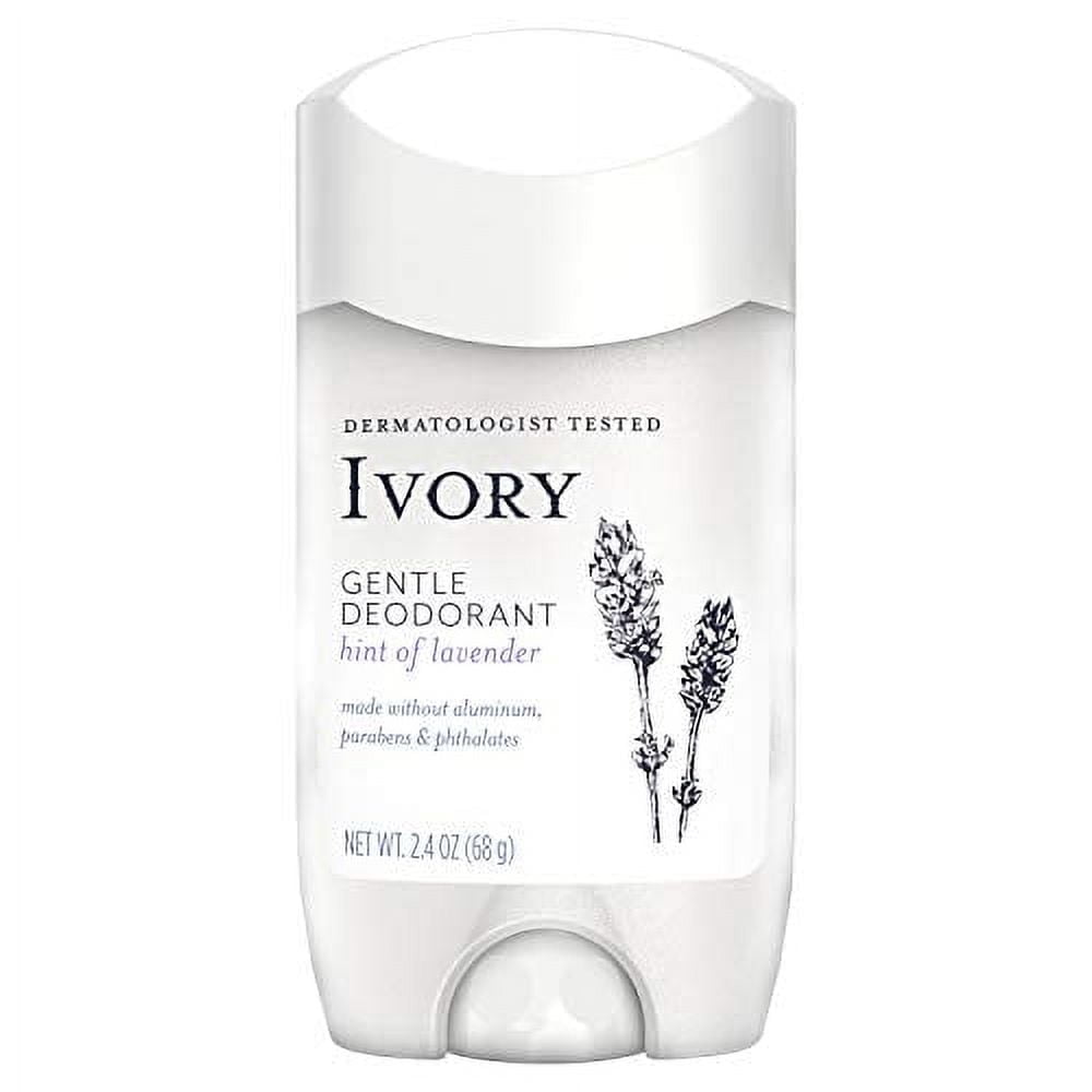 Ivory Gentle Aluminum Free Deodorant Twin Pack, Hint of Lavender, 2.4 oz