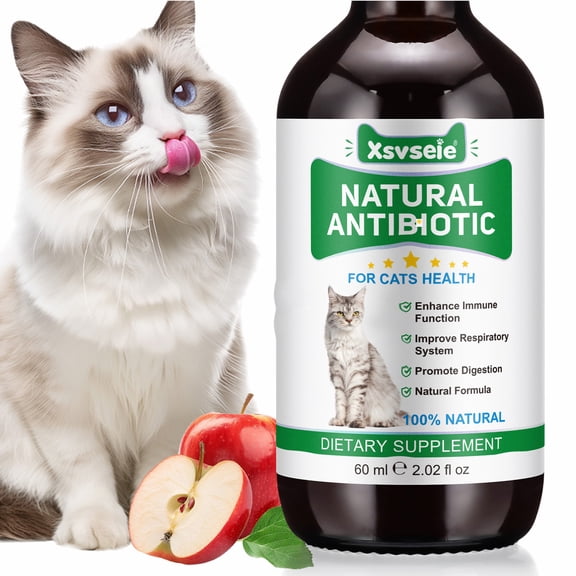 Gentle Antibiotic Drops for Cats - Cat Antibiotics, Immune Support, Allergy Relief, Chicken Flavor 2 fl.oz(60 ml)