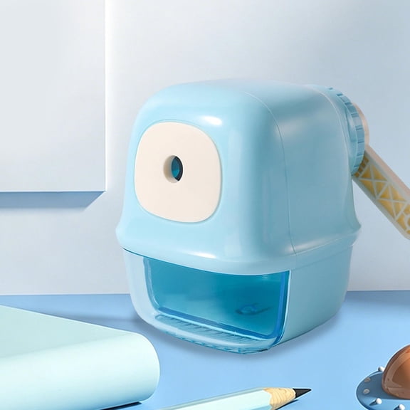 Gentle Auto Feed & Cute, 4.3x3.3x2.9 Inch Handheld Sharpener, Clean Cutting & Alloy Steel Blade Sharpener, Spacious Waste Compartment for Youth School
