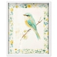 thumbnail image 1 of Gentle Bird and Flowers Shadowbox Print Botanical Art by Art Remedy, White Frame, 36 x 45, 1 of 6