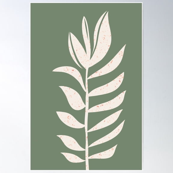 Gentle Blush Amidst Greenery Poster Wall Art, Modern Wall Decor For Living Room Bedroom, 24x36 UNFRAMED