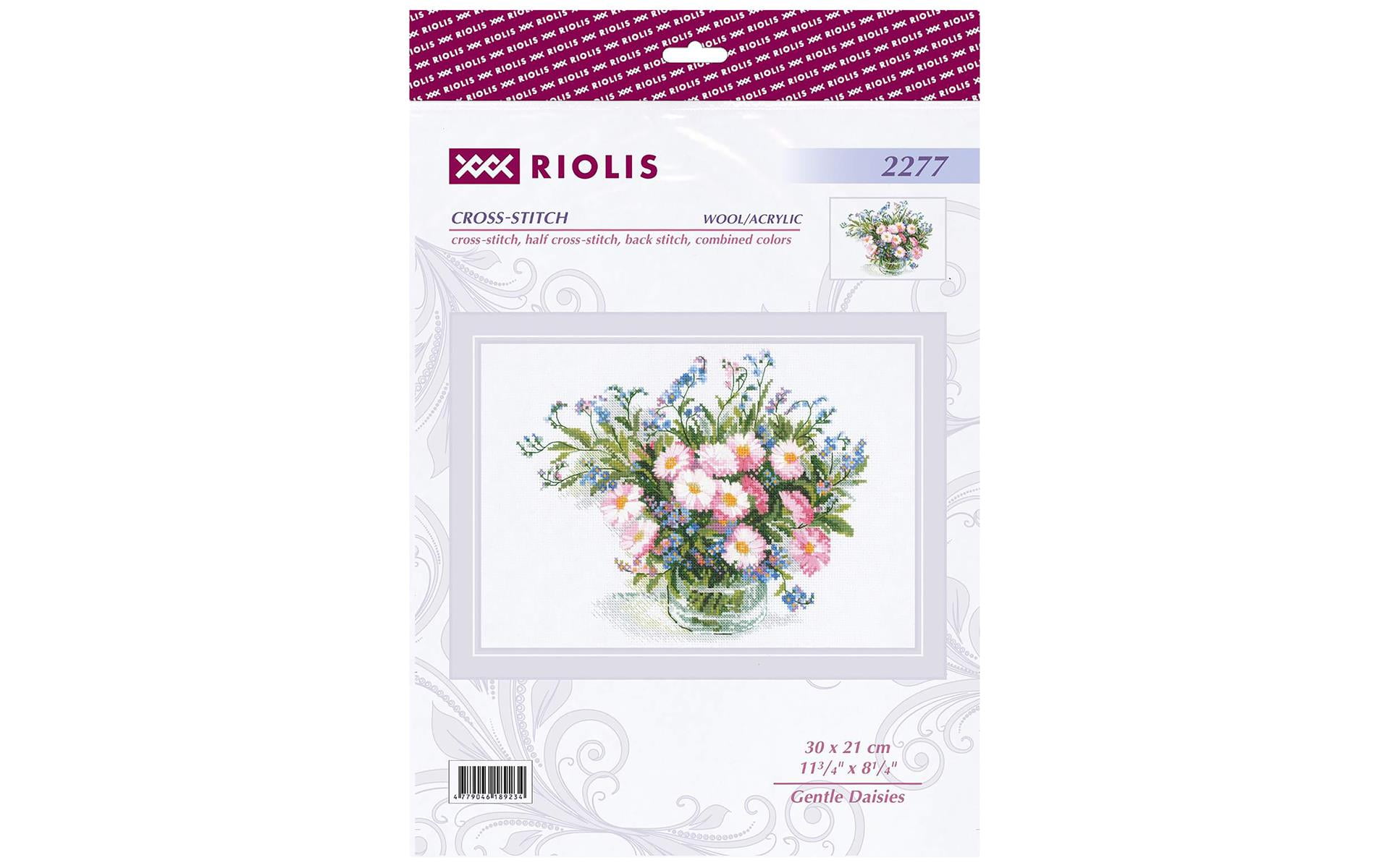 RIOLIS Counted Cross Stitch Kit 11.75"x8.25"-Gentle Daisies