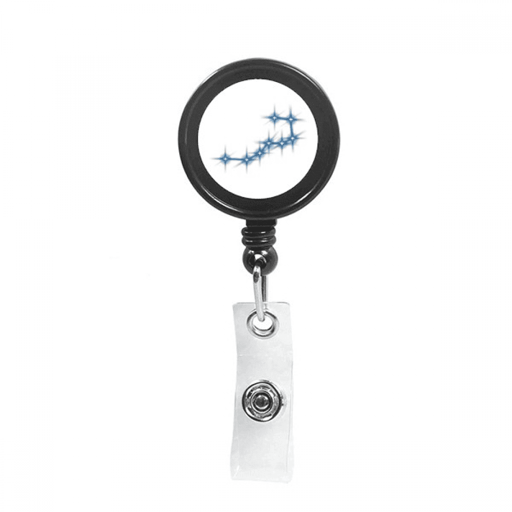 Gentle Easygoing Beautiful Lucky Stars Retractable Keychain Badge Holder ID Badge