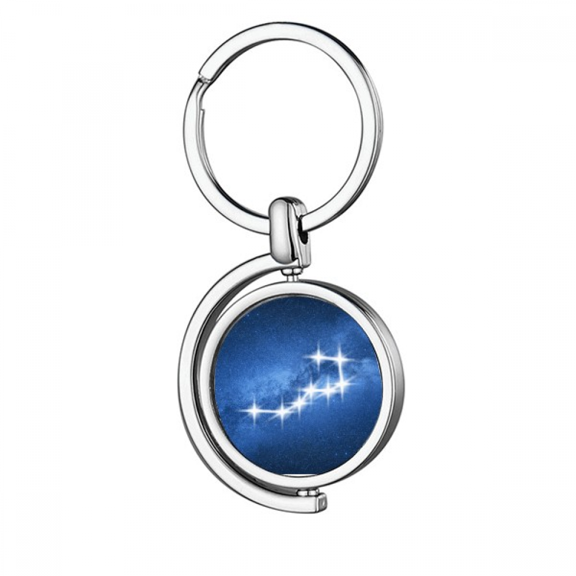 Gentle Easygoing Beautiful Lucky Stars Rotating Keychain Metal Keyring Holder