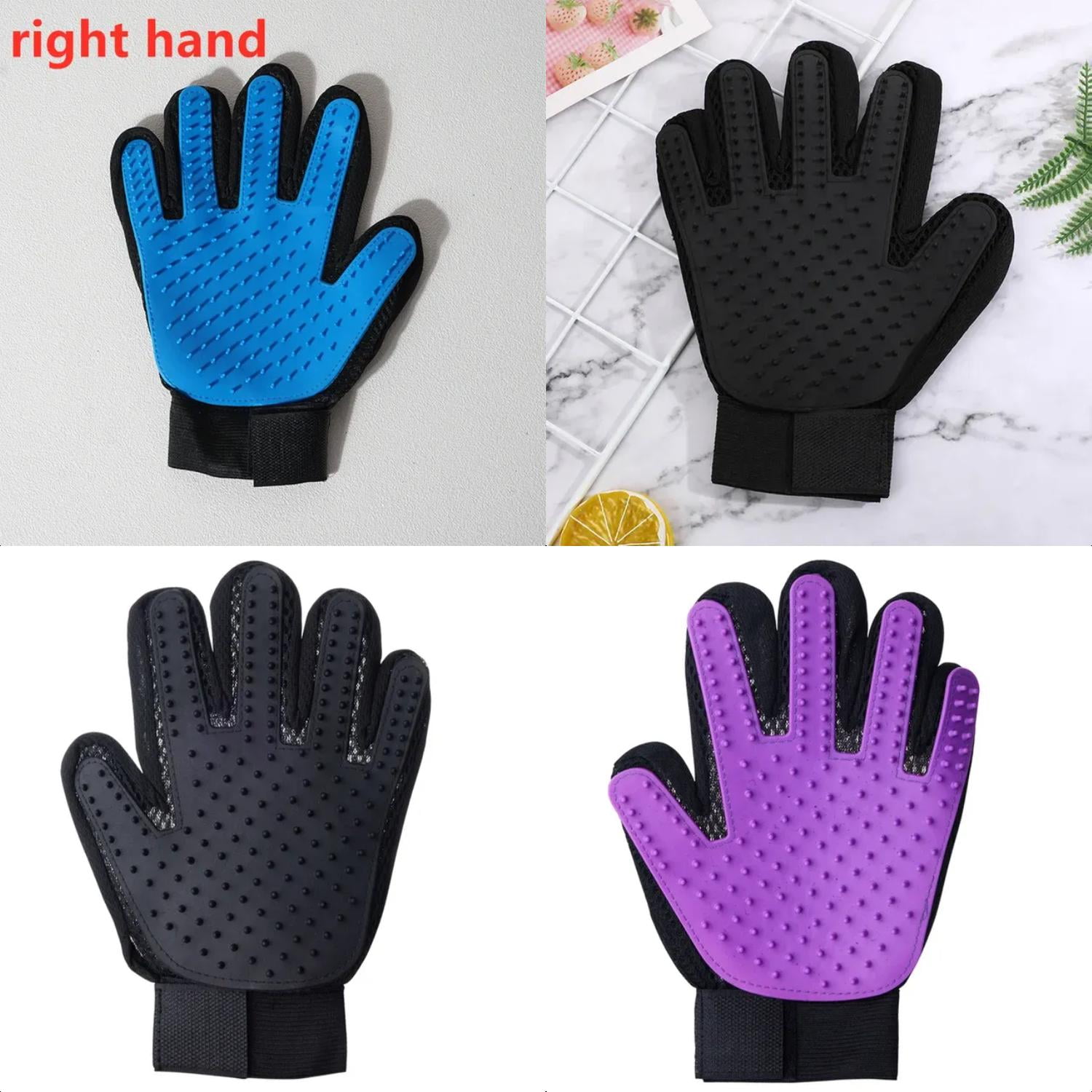 Gentle and Effective Deshedding Glove Brush for Cats and Dogs