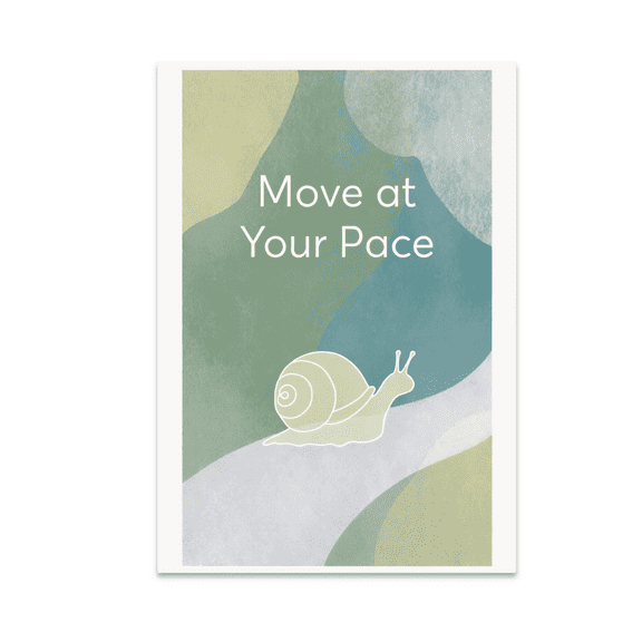 Gentle Encouragement Snail Art - Mindfulness Decor - 13x19 Poster Print