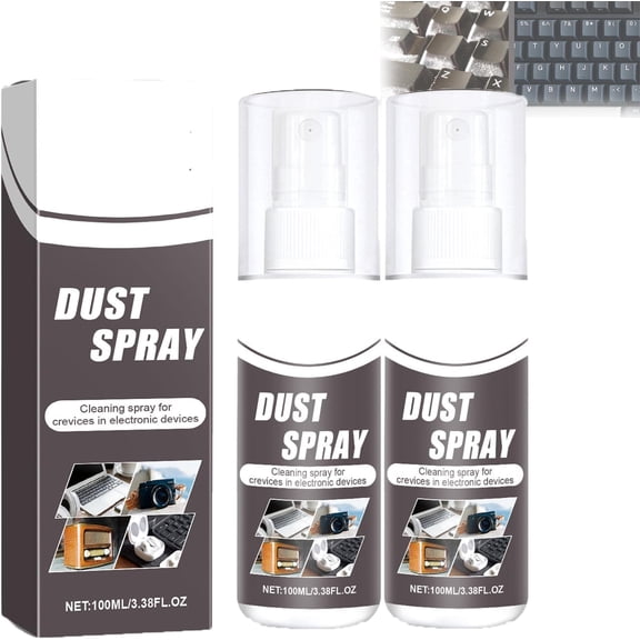 Gentle Formula Keyboard Cleaning Spray, Cleaning Spray For Keyboards, Monitors, Dust-Removing Mist For Office Equipment(2pcs, 100ml)