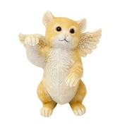 Gentle Friends Nimbus Cat Figurine - Hand-Painted Resin Angel Kitty Statue with Wings for Cat Lovers, Kitten Shelf Decor for Pet Loss Memorial, Remembrance Altar, Sympathy Bereavement or Holiday Gift
