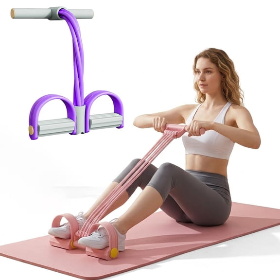 Gentle Gains Exercise Band, Durable 6-Tubes Multifunction Pedal Resistance Bands with Handles, Natural Rubber Foot Pedal Resistance Bands, Waist, Arm, Leg Stretching Training