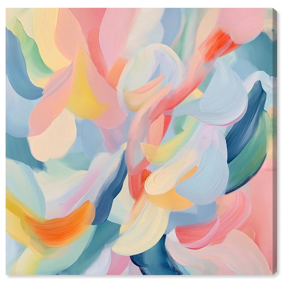 Gentle Huescape II Canvas Modern Colorful Print by Art Remedy, Gallery Wrapped, 20" x 20"