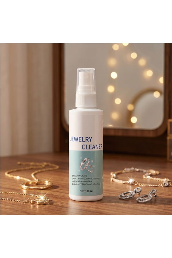 Gentle Jewelry Cleaner Spray, Gold Jewelry Cleaner and Silver Jewelry Cleaner, Heavy Duty Disinfectant for Rings, Necklaces Diamonds, 100ml