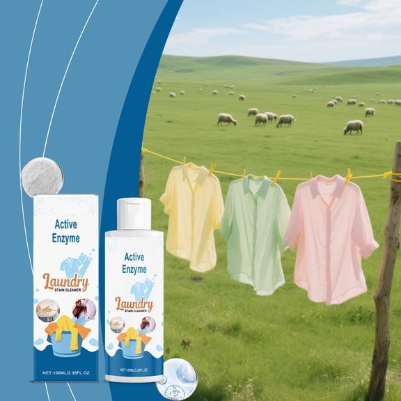 Concentrated Laundry Detergent for Machine & Hand Washing, Gentle on Fabrics, Effective Stain Removal, Fresh Scent, 100ml