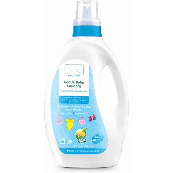 Gentle Laundry, Effective based Formula, Laundry Liquid, Free, Tough Stains and Dirt, friendly (40 Loads) - 40 fl. oz, 1.2 L
