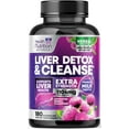 thumbnail image 1 of Gentle Liver Cleanse Detox & Repair Formula - Advanced Liver Support Supplement with Silymarin Milk Thistle, Dandelion Root, Artichoke Extract, Turmeric, Choline, & Beetroot - 180 Veggie Capsules, 1 of 10