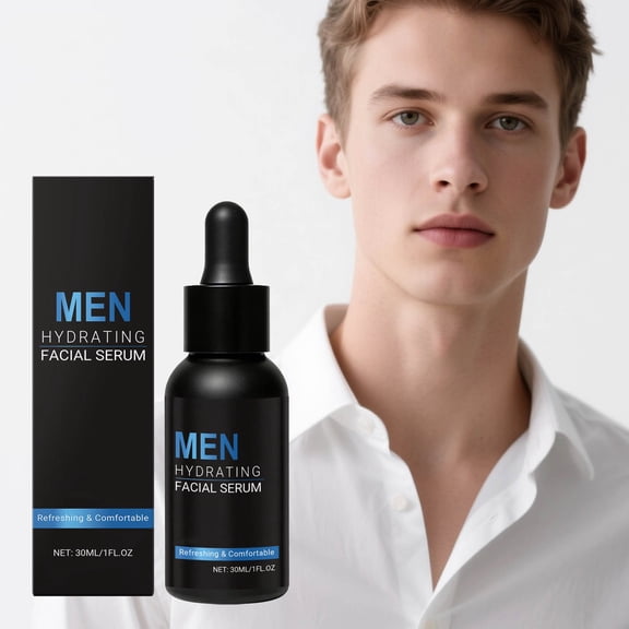 Gentle Mens Face Moisturizer Essence,4D Hyaluronic Acid Multi-Level Hydration Facial Moisturizing Cream,Moisturizer for Dry Skin,Wrinkle for Men,Refreshing Lightweight Serum to Relieve Tightnes