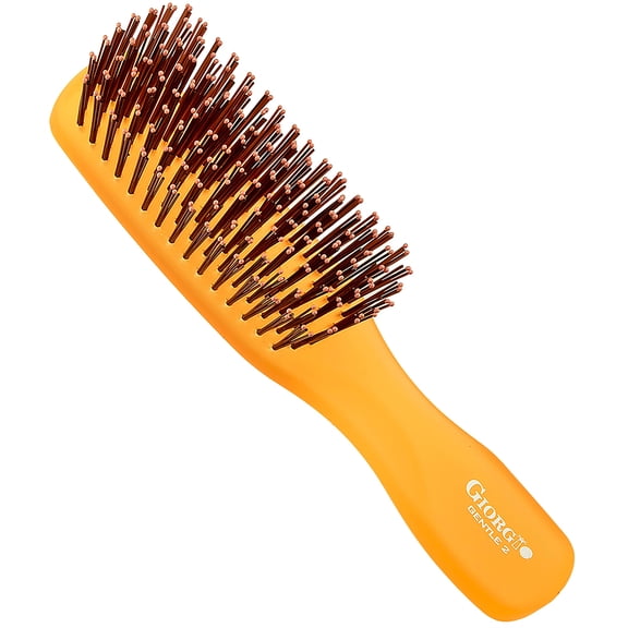 Gentle Neon 6.5" Nylon Bristle Scalp Sensitive Travel Size Hair Brush