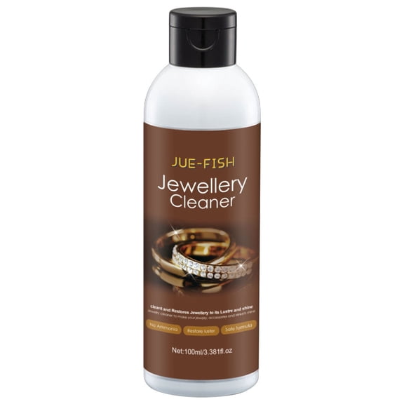 Gentle Non-toxic Jewelry Cleaning Solution, Fast-acting Tarnish Removing Liquid, Safe Ammonia-free Polishing Soak for and Watches