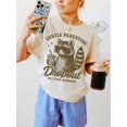 thumbnail image 1 of Gentle Parenting Dropout Shirt, Tired Parent Humor Tee, Funny Mom Trendy T-Shirt, Raccoon Graphic Tee, 1 of 5