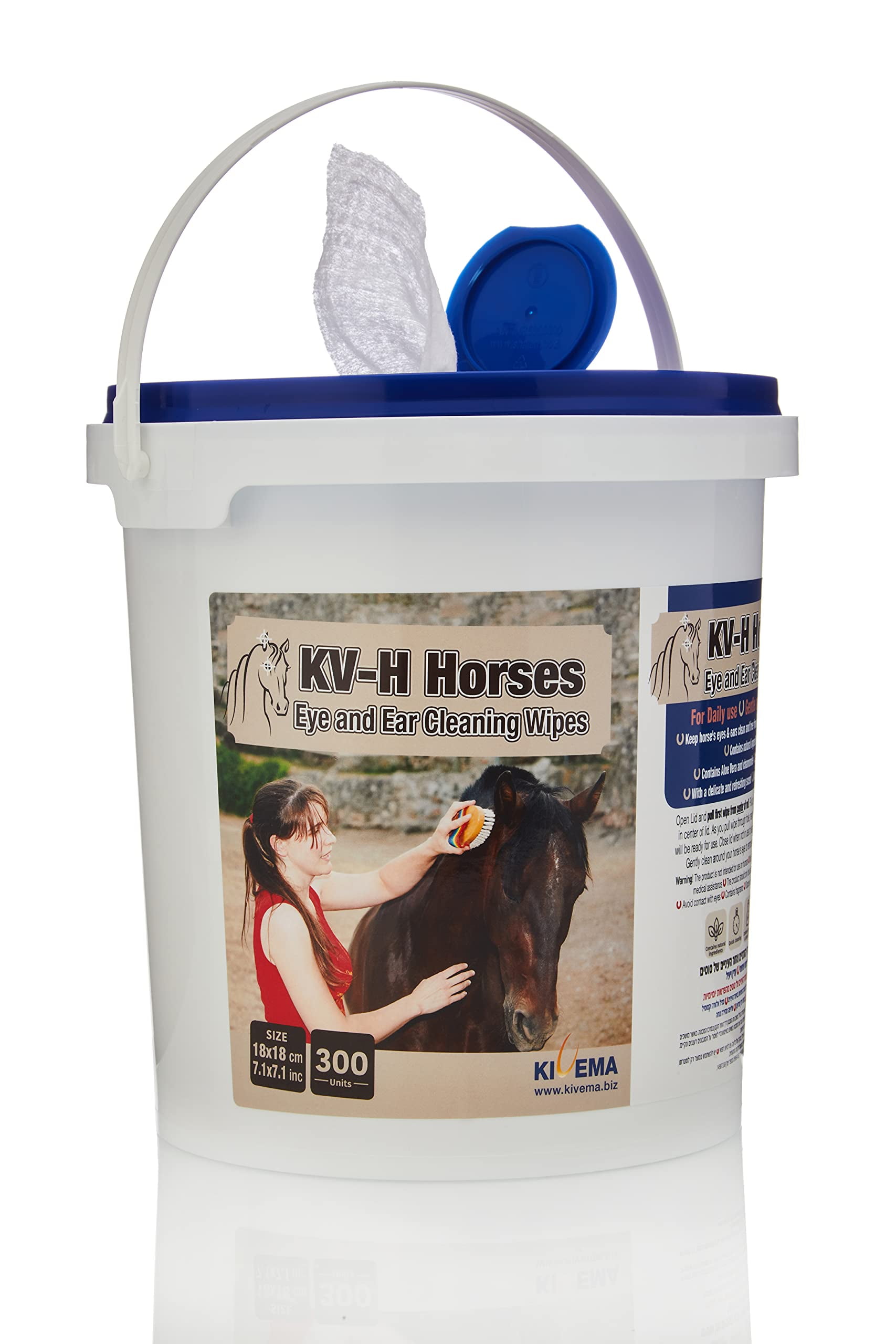 Toallitas suaves para alergias y limpieza de piel KIVEMA para caballos, 300 unidades
