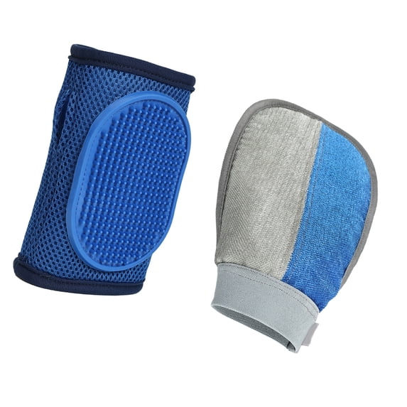 Gentle Pet Grooming Glove for Hair Removal and Massage During Bathing Featuring Lathering and Deshedding