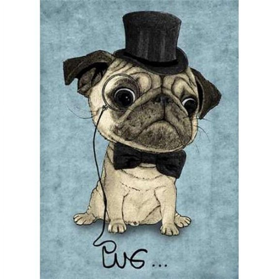 Gentle Pug Poster Print by Barruf