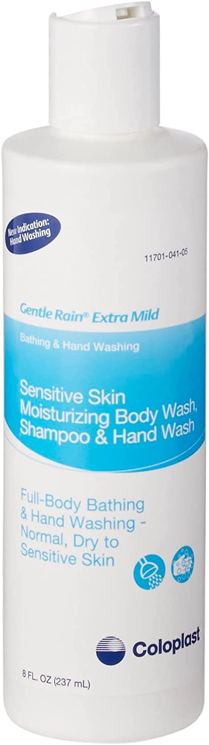 Gentle Rain Extra Mild Shampoo and Body Wash, Sensitive, 8 fl oz/237 mL, 6 Pack