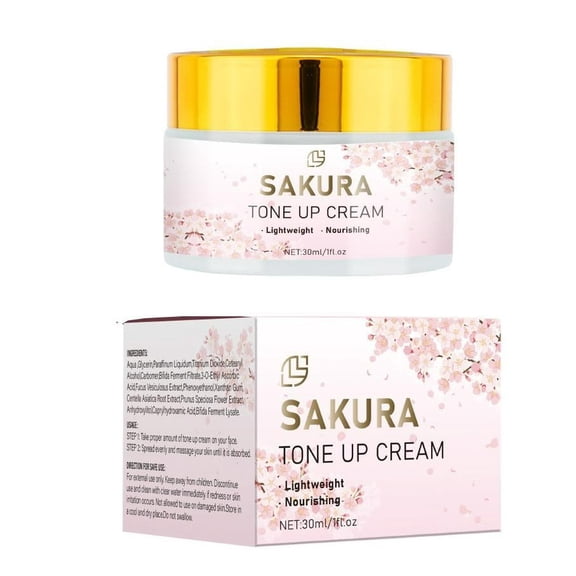 Gentle Sakura Brightening Face Cream 30ml - Hydrating & Illuminating Moisturizer - Soft Daily Cream for Glowing Skin