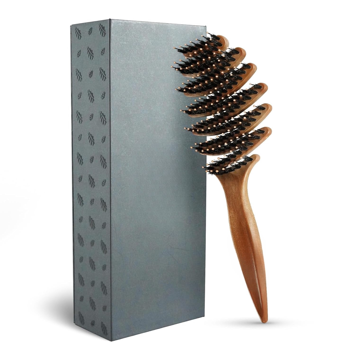 Gentle Scalp Massage Boar Bristle Hair Brush for Fine Hair, Ultimate Smoothing Vented Detangler Wet Brush for Women – A Great Gift