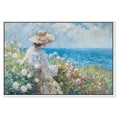 thumbnail image 1 of Gentle Sea Impressionism Wall Art /Monet And Van Gogh Inspired Art Canvas Wall Art by Art Remedy, White Floater Frame, 17" x 25", 1 of 7