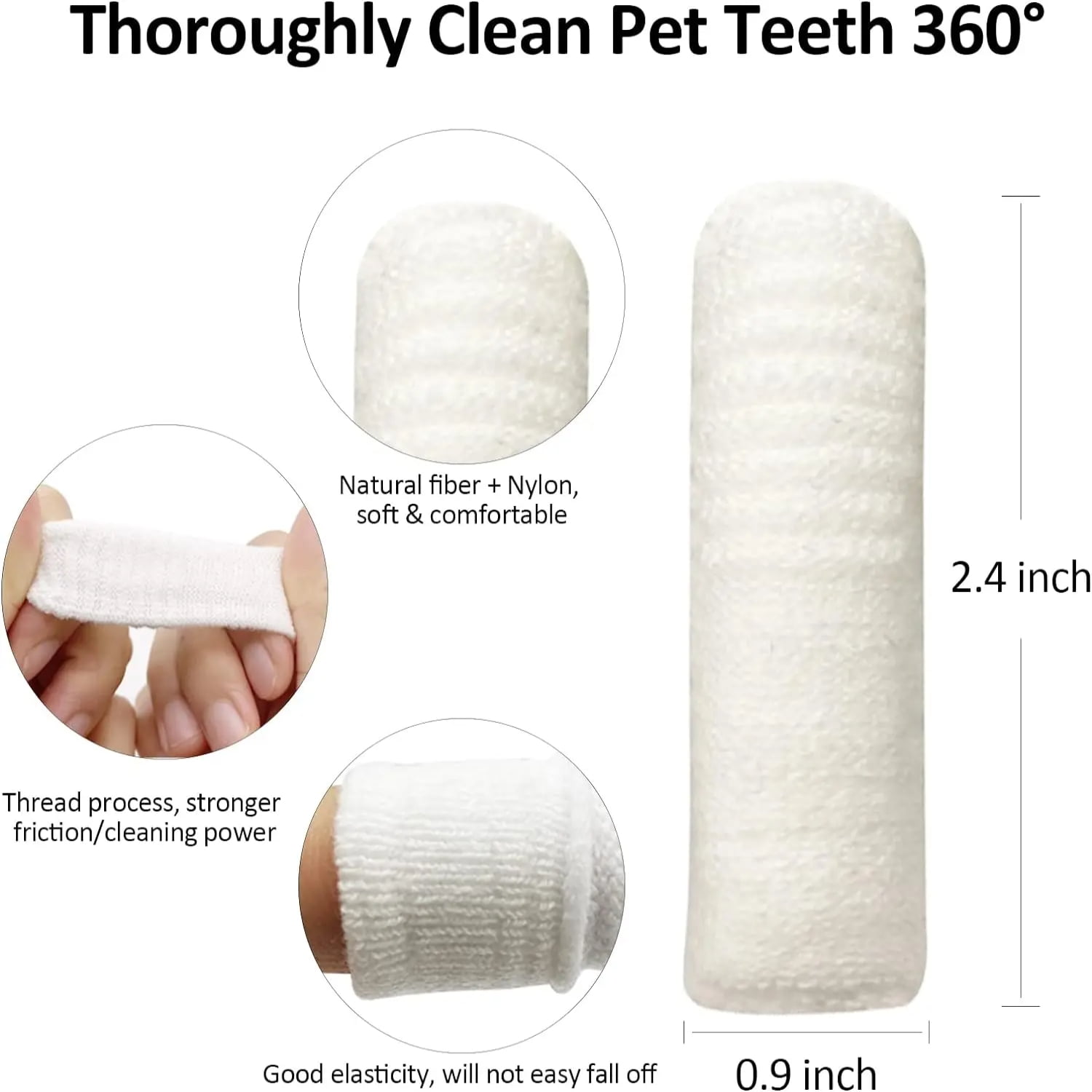 Gentle Soft Finger Cots Toothbrush for Teddy Dog and Cat Premium Pet