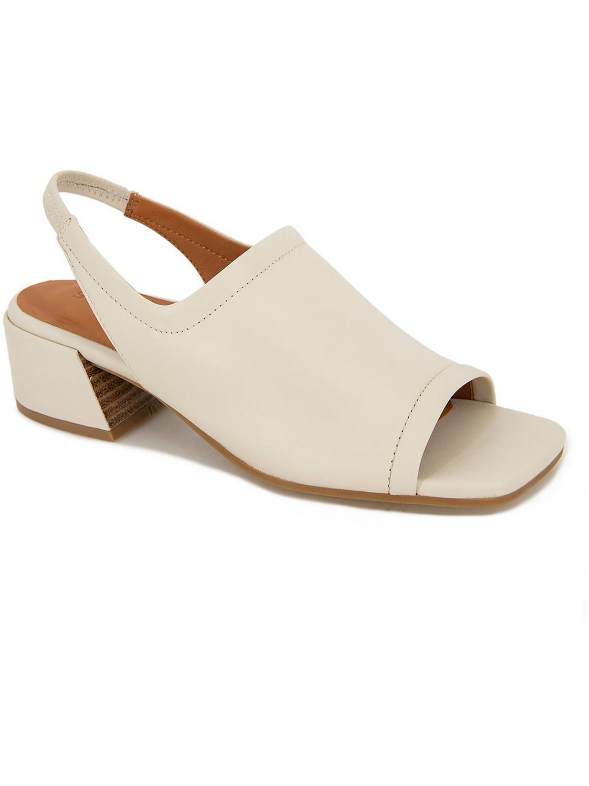 Gentle Souls by Kenneth Cole Womens Penny Leather Peep-Toe Slingback Sandals