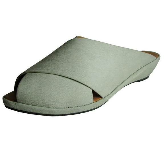 Gentle Souls Womens Lloyd NU Demi-Wedge Slide Sandal, Granite, US 5.5