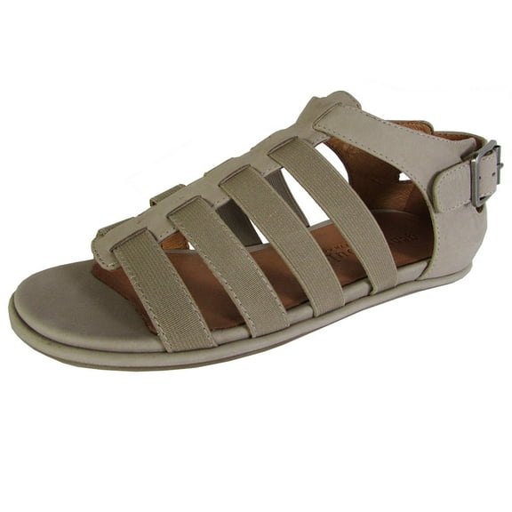 Gentle Souls Womens Olive Nubuck Strappy Open Toe Sandal Shoe, Mushroom, US 10
